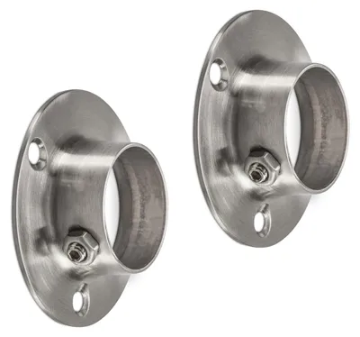 Produktbild von SOTECH Garderobenstangen-Halter Circle – Edelstahl, für Schrankstangen Ø 25 mm (2 Stück)