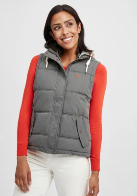 Produktbild von OXMO OXLewonda Damen Weste Steppweste Outdoor Weste mit Kapuze