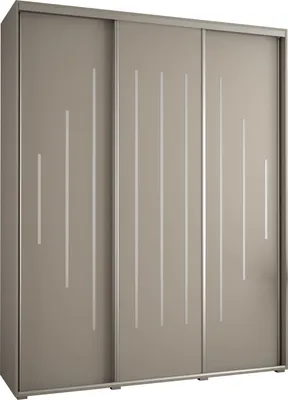 Produktbild von Kryspol Dakota 12 Schrank, drei Türen - 235,2x190x60cm - Kaschmir Silber