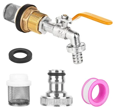 Kugelhahn 3/4" Messing, frostsicher, für Regentonne, gelb