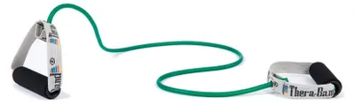 Produktbild von TheraBand Widerstandstrainer Bodytrainer Tubing mit Schaumstoffgriffen Grün | Stark, OneSize