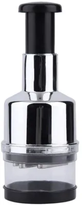 Image de Hachoir à oignons manuel - Pour émincer efficacement les oignons - Hachoirs et coupe-oignons - Lames en acier inoxydable - Pièce unique - Idéal pour un usage domestique - Argent