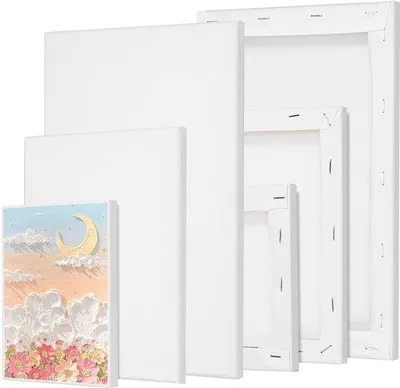Produktbild von Kunststoffeignung für Anfänger und Künstler - Leere Leinwand für Acryl und Ölfarben - 30 x 20 cm, 20 x 15 cm, 15 x 10 cm