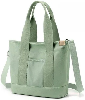 Productafbeelding van Famanu canvas tas - Groen, ruim en veelzijdig