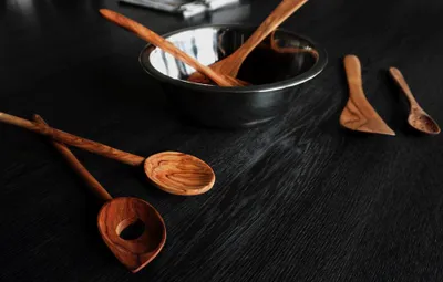 Produktbild von metaltex Kochlöffel mit Loch Länge: 300 mm Olivenholz