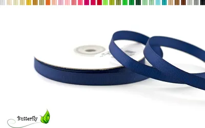Produktbild von 25m Rolle Ripsband 10mm, Farbauswahl:dunkelblau / navy 370