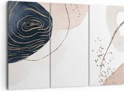 Produktbild von Bild auf Leinwand - Leinwandbild - 3 Teile - Abstraktion Modern Grafik - 105x70cm - Wand Bild - Wanddeko - Wandbilder - Leinwanddruck - Bilder - Wanddekoration - Leinwand bilder - CE105x70-4217
