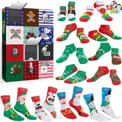 Produktbild von Adventskalender 2026 mit 12 Paar Damensocken, Einheitsgröße