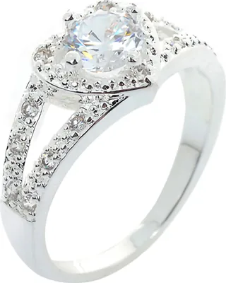 Produktbild von Ring mit Strasseinlage, kreativer Schmuck, Herzform, Verlobungsgeschenk für Frauen