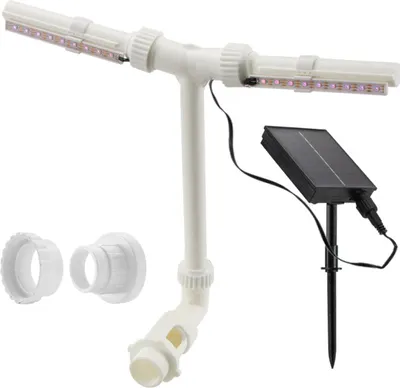 Produktbild von Solar-Poolbrunnen mit RGB-Farbwechsellichtern, einstellbarer Poolsprinkler mit Fernbedienung, Schwimmbad-Wasserfall-Sprüher für ober- und unterirdische Pools