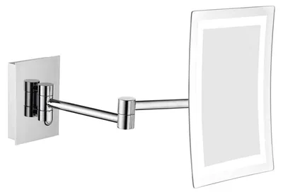 Image de Miroir de maquillage suspendu Sapho à LED, 160 x 240 mm, chrome