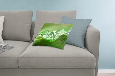 Produktbild von MuchoWow® Zierkissen Sofakissen Wohnzimmer Dekokissen 60x40 cm Nahaufnahme von Tropfen - Kopfkissen - Polster mit Foto