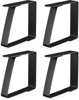 Productafbeelding van Tafelkleed Klemmen 4x, Zwart, Roestvrijstaal, Voor Tafelblad Dikte 5 cm, Voor Binnen en Buiten