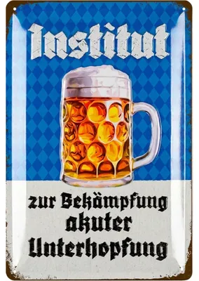 Produktbild von LANOLU Blechschilder retro Bier Bar Deko, Metallschilder mit Spruch für Partyraum, Küche, Bardeko, Cocktail Schild als Geschenk 20x30cm