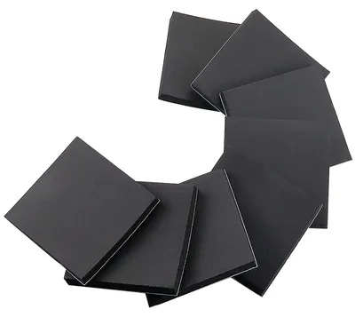 Produktbild von Schwarze selbstklebende Schaumgummiplatte, 100 x 100 x 12 mm, 8 Stück, Antirutschmatte