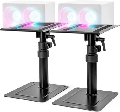 Produktbild von Duronic SPS30 Lautsprecherständer | 2 Universelle Boxen Tischhalterung | Höhenverstellbar, Drehbar, Neigbar | Boxenständer für Satellitenlautsprecher | Heimkino, Recording Studio | HiFi Monitor Stativ