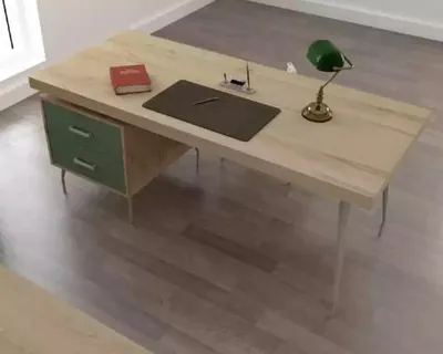 Produktbild von Büroeinrichtung 4tlg. Set Schreibtisch Aktenschrank Kommode Couchtisch