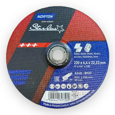Norton StarLine Schruppscheibe 230 x 6,4 x 22,23 mm Metall für Winkelschleifer
