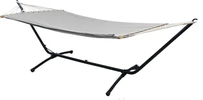 Produktbild von Outdoor Hängematte mit Gestell - 310cm Hängemattengestell 200x120 Stabhängematte