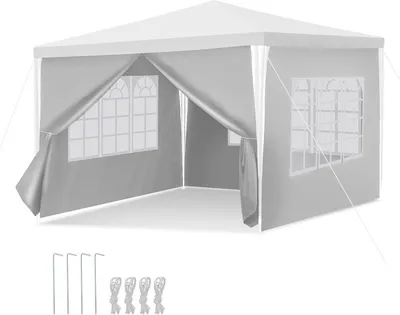 Obrázok produktu pre Jopassy pavilón pre firemné podujatia - Jednoduché postavenie, ideálny párty stan na záhradu biely 3x3m