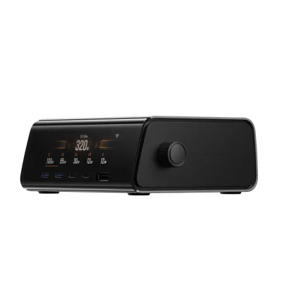 Produktbild von EF EcoFlow RAPID Pro Ladegerät 320W Max., 5 Anschüusse, GaN Ladestation für 6 Geräte, Pogo-Pin für EcoFlow RAPID Pro Powerbank, Desktop-Ladegerät