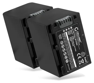 Image de CELLONIC 2x Batterie pour Appareil photo Compatible avec Sony FDR-AX33, HDR-CX250, HDR-CX270, NP-FV70 - (2050mAh, 7.2V)