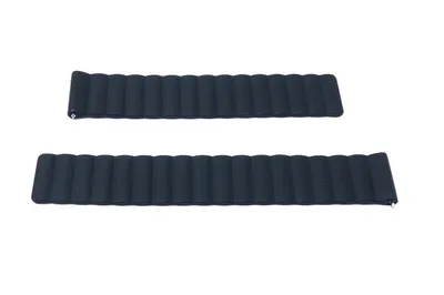 Zdjęcie produktu dla Pasek SYSTEM-S 20 mm silikonowy magnetyczny do smartwatcha w kolorze niebiesko-szarym