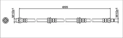 Produktbild von METZGER 4112064 Bremsschlauch Hinten Links Hinten Rechts für BMW Z4 Roadster (E89)