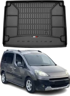 Image de Tapis de Coffre pour Peugeot Partner 2008-2018 TPE Noir