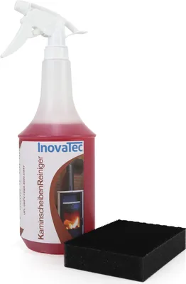 Produktbild von 1l Kaminscheibenreiniger und 1 PowerSponge