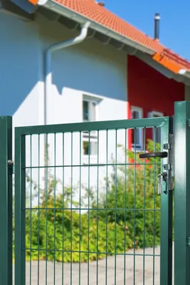 Produktbild von Gartentor für Stabmatte grün (RAL 6005) einflügelig