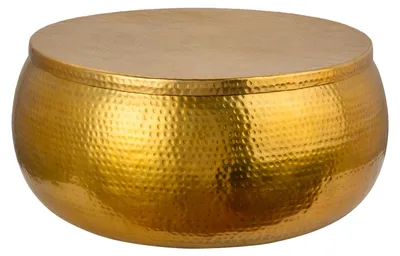 Zdjęcie produktu dla Stolik kawowy 70 cm, złoty, nowoczesny, do salonu – KUP TERAZ