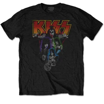 Obrázok produktu pre Kiss Neon Band Black S Tričko