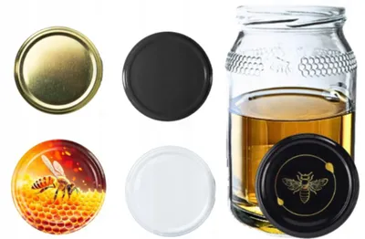 Produktbild von Akada Glas Honigglas 900ml Wabenmuster 6er-Set