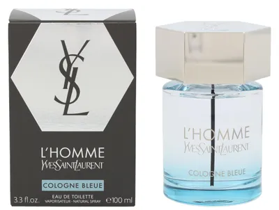 Produktbild von Yves Saint Laurent L'Homme Cologne Bleue, Männer, 100 ml, Bergamotte, Schwarzer Pfeffer, Kardamom, Grapefruit, Mandarine, Orange, Apfel, Geranium, Lavendel, Thymian, The Marine Accord, Oceanol, Spray