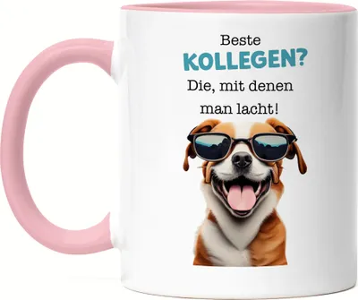 Produktbild von Beste Kollegen? Die mit denen man lacht Tasse Rosa Arbeitskollege Abschiedsgeschenk Dankeschön
