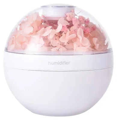 Produktbild von Mini-Luftbefeuchter 200 ml mit Ultraschallnebel und USB-Anschluss – Nachtlicht, Pink