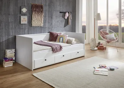 Produktbild von RELITA Funktionsbett KIRA 90/180x200 inkl. Lattenrost und 3 Schubladen MDF weiß