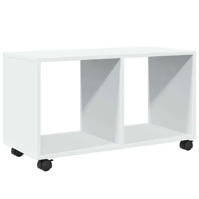Image de vidaXL Armoire à roulettes blanche 72x33x42,5 cm Bois composite