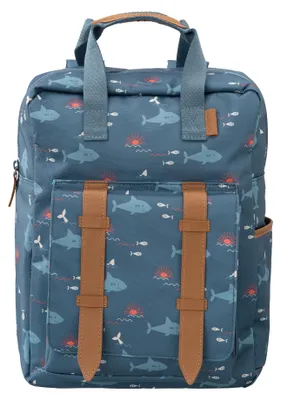 Productafbeelding van Fresk rugzak met haaienprint, blauw, voor kinderen, blauw, one size