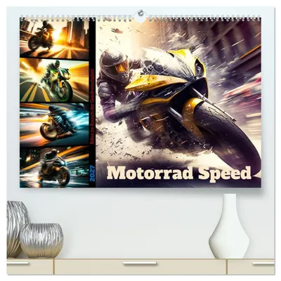 Produktbild von Motorrad Speed (hochwertiger Premium Wandkalender 2027 DIN A2 quer), Kunstdruck in Hochglanz