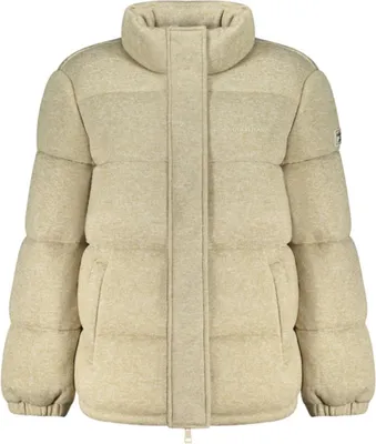 Produktbild von Beige Damenjacke mit Taschen & Reißverschluss aus recycelten Fasern
