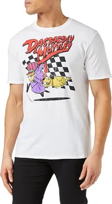 Immagine prodotto di Wacky Races - Maglietta "Dastardly & Muttley" da uomo TV1117 (M) (Bianco)