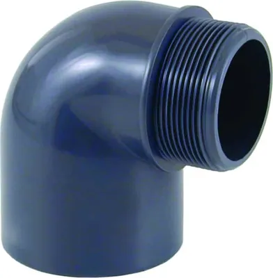 Zdjęcie produktu dla PVC - kolanko U 90° x AG 63 mm x 2" PN10