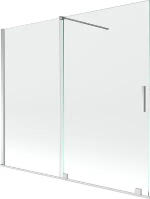Immagine prodotto di Mexen Velar paravento da bagno 2 ante scorrevoli 180 x 150 cm, trasparente, cromo - 896-180-000-01-01