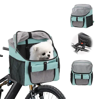 Obrázok produktu pre Košík na bicykel pre zvieratá s montážnym adaptérom – multifunkčný a skladací