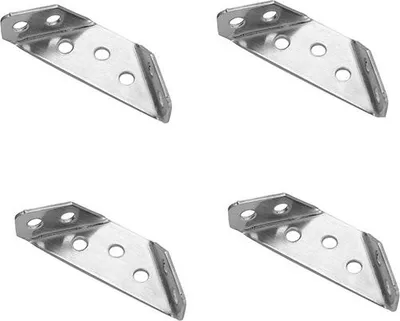 Produktbild von INF Winkelverbinder aus Edelstahl - 4er Pack Klein (0,8mm Dicke) mit Schrauben