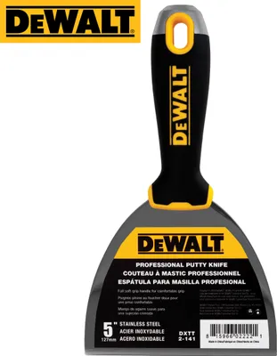 Produktbild von Profi Spachtel DEWALT Edelstahl 127 mm/5" Malerspachtel Trockenbau 2-141