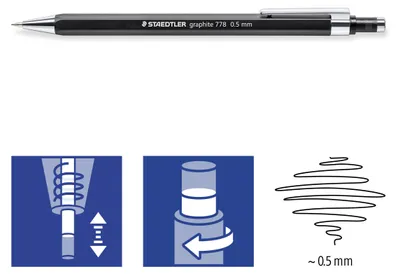 Immagine prodotto di STAEDTLER® 778 05-9 Portamine grafite 0,5 nero