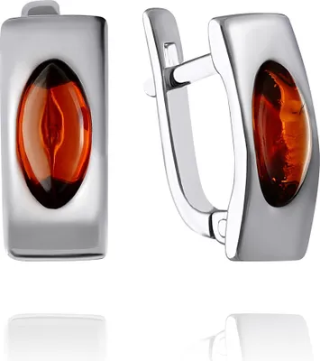Produktbild von Golders Ohrringe aus 925 Sterlingsilber mit Bernstein, Silber Ohrhänger